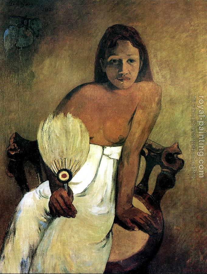 Paul Gauguin : Young Girl With Fan